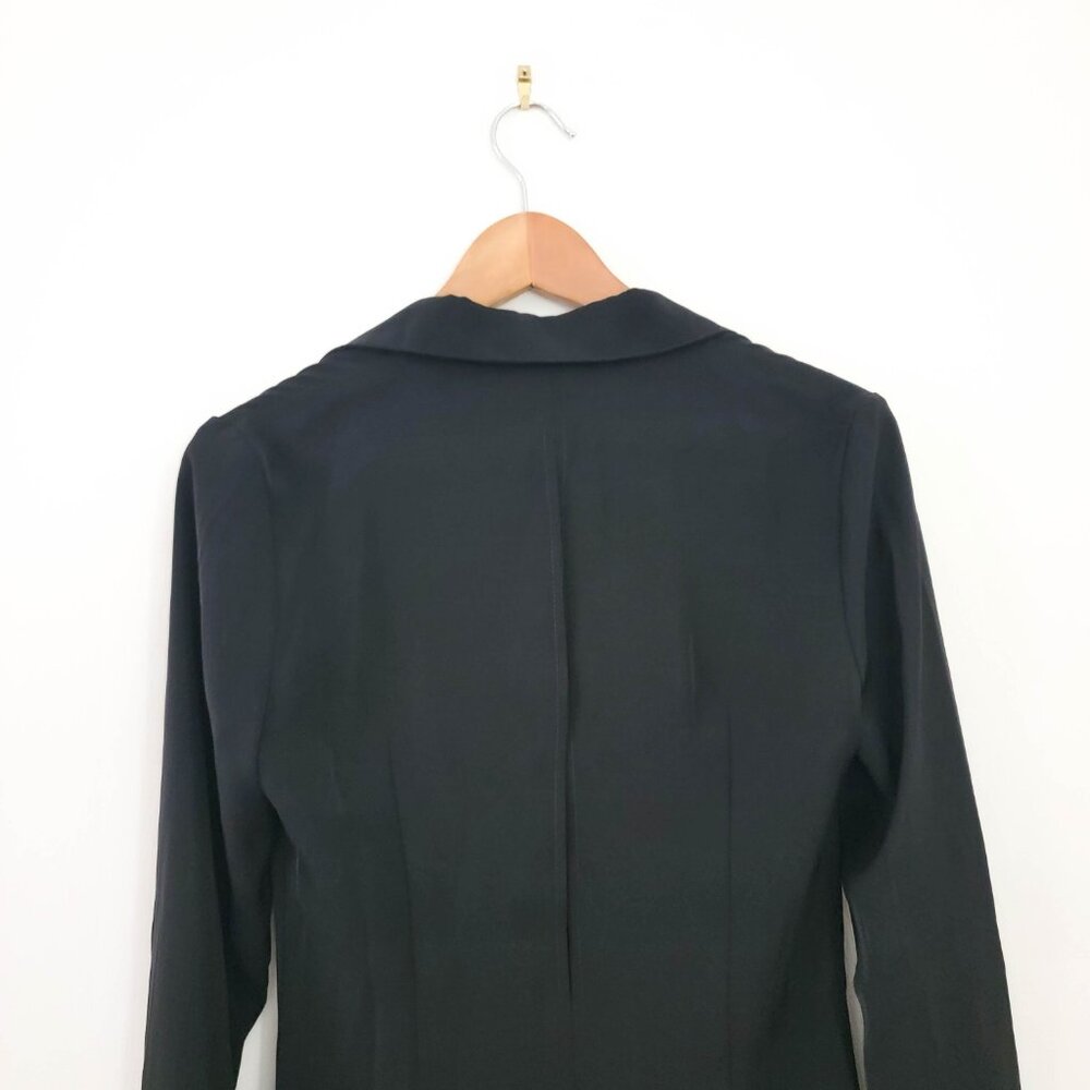 Aya Muse Collared Mini Shirt Dress in Black Medium - Picture 7 of 9